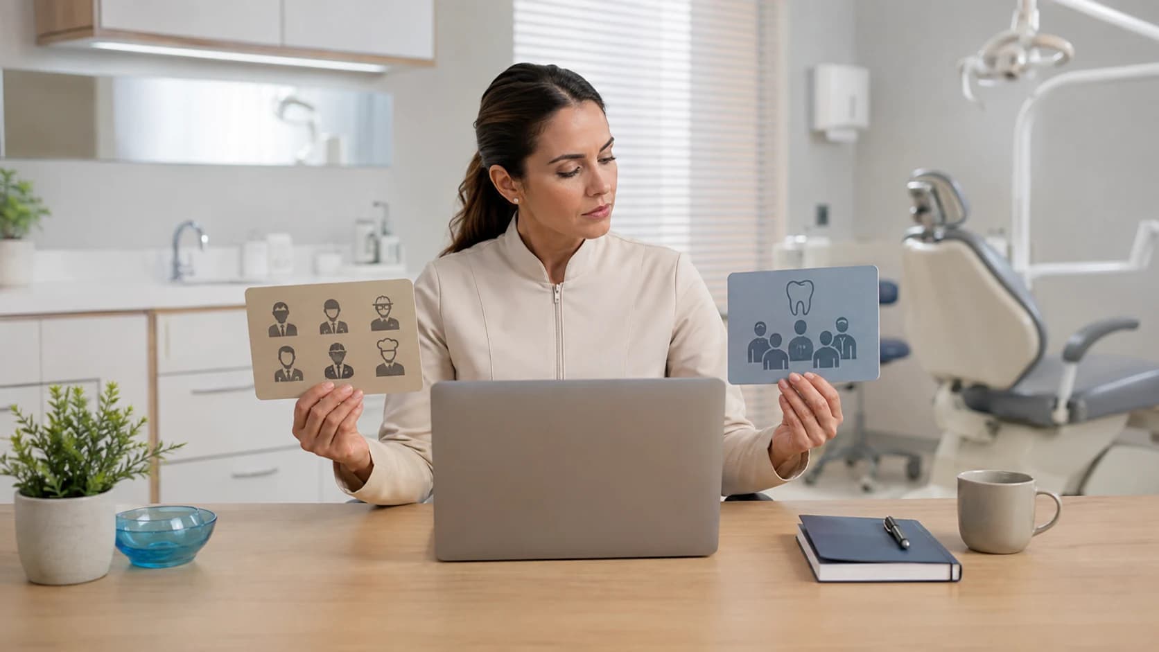 Profissional da odontologia compara dois caminhos digitais para procurar vaga e organizar a carreira.